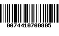 Código de Barras 0074410700805