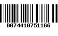 Código de Barras 0074410751166