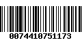 Código de Barras 0074410751173