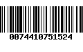 Código de Barras 0074410751524