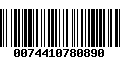 Código de Barras 0074410780890