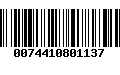 Código de Barras 0074410801137