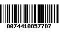 Código de Barras 0074410857707