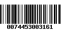 Código de Barras 0074453003161