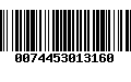 Código de Barras 0074453013160