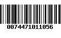 Código de Barras 0074471011056