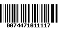 Código de Barras 0074471011117