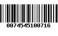 Código de Barras 0074545100716