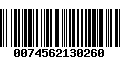 Código de Barras 0074562130260