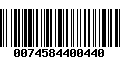 Código de Barras 0074584400440