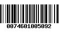 Código de Barras 0074601005092