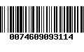 Código de Barras 0074609093114