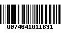 Código de Barras 0074641011831