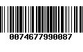 Código de Barras 0074677990087