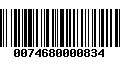 Código de Barras 0074680000834