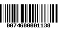 Código de Barras 0074680001138