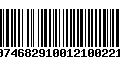 Código de Barras 00746829100121002212