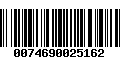 Código de Barras 0074690025162