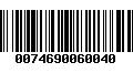 Código de Barras 0074690060040