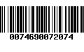 Código de Barras 0074690072074