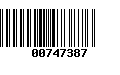 Código de Barras 00747387