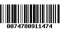 Código de Barras 0074780911474