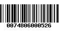 Código de Barras 0074806000526