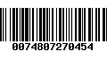 Código de Barras 0074807270454