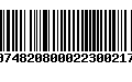 Código de Barras 00748208000223002172