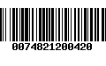 Código de Barras 0074821200420