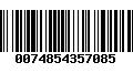 Código de Barras 0074854357085