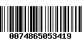 Código de Barras 0074865053419