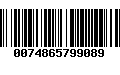 Código de Barras 0074865799089