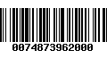 Código de Barras 0074873962000