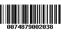 Código de Barras 0074879002038