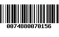 Código de Barras 0074880070156