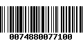 Código de Barras 0074880077100