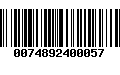 Código de Barras 0074892400057