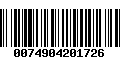 Código de Barras 0074904201726