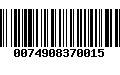 Código de Barras 0074908370015