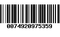 Código de Barras 0074920975359