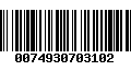 Código de Barras 0074930703102