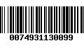 Código de Barras 0074931130099