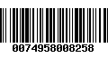 Código de Barras 0074958008258