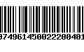 Código de Barras 00749614500222004015