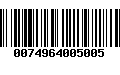 Código de Barras 0074964005005