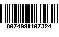 Código de Barras 0074998107324