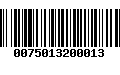 Código de Barras 0075013200013