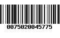 Código de Barras 0075020045775