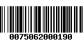 Código de Barras 0075062000190